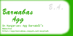 barnabas agg business card